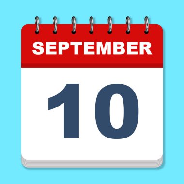 Mavi arkaplanda Eylül takvimi simgesi