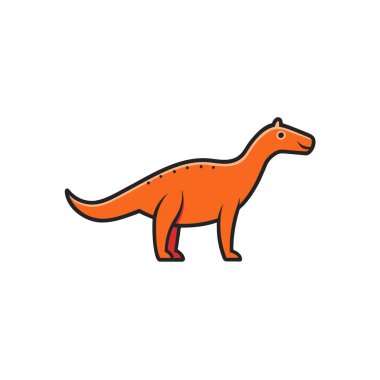 Arkeotherium dinozoru ikon vektör çizimi olarak duruyor. Yapay zeka görüntü oluşturdu. Clipart çizgi film deisgn simgesi