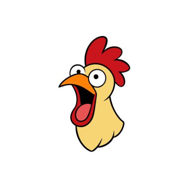 Australorp Chicken ikon vektör illüstrasyonu diye bağırıyor. Yapay zeka görüntü oluşturdu. Clipart çizgi film deisgn simgesi