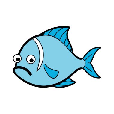 Atlantic Spadefish balığı ikon vektör illüstrasyonunu haykırıyor. Yapay zeka görüntü oluşturdu. Clipart çizgi film deisgn simgesi