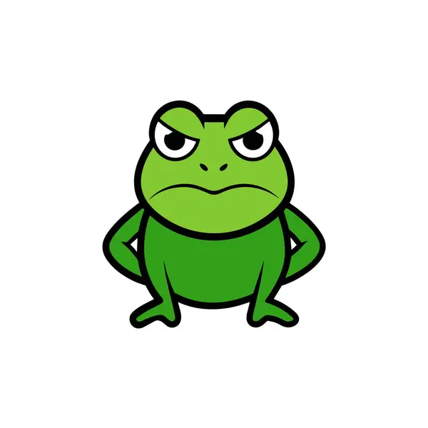 stock vector Bullfrog frog angry icon vector illustration. AI generated image. Clipart cartoon deisgn icon