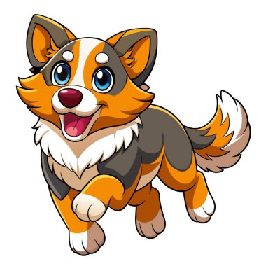 Bernese Shepherd köpeği Kawaii vektörünü okuyor. Yapay zeka görüntü oluşturdu. Clipart çizgi film deisgn simgesi