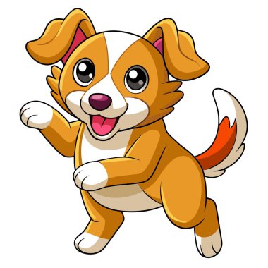 Boglen Terrier köpek dansı vektörü Kawaii. Yapay zeka görüntü oluşturdu. Clipart çizgi film deisgn simgesi