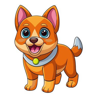 Boxweiler köpeği gülümseme vektörü Kawaii. Yapay zeka görüntü oluşturdu. Clipart çizgi film deisgn simgesi