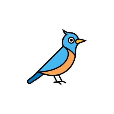 Cedar Waxwing kuş ikon vektörü. Yapay zeka görüntü oluşturdu. Clipart çizgi film deisgn simgesi