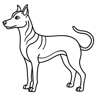 Cesky Fousek köpek ikon vektörünü yere serdi. Yapay zeka görüntü oluşturdu. Clipart çizgi film deisgn simgesi