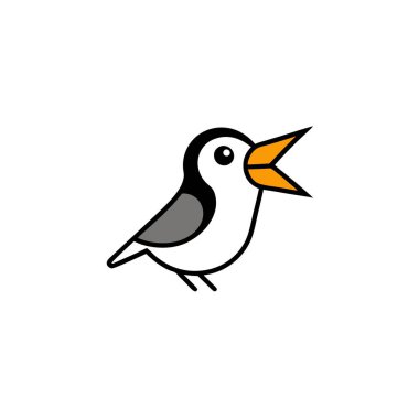 Chestnut-Sided Warbler bird knocks icon vector. AI generated image. Clipart cartoon deisgn icon clipart