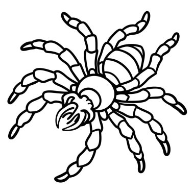 Şili Gülü Tarantula ikon vektörünü çalıştırır. Yapay zeka görüntü oluşturdu. Clipart çizgi film deisgn simgesi