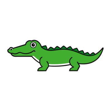 Chinese Alligator goes icon vector. AI generated image. Clipart cartoon deisgn icon clipart