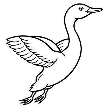 Clarks Grebe bird jumps icon vector. AI generated image. Clipart cartoon deisgn icon clipart