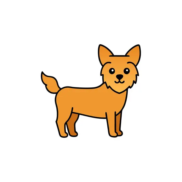 Stock vector Chorkie dog looks icon vector. AI generated image. Clipart cartoon deisgn icon