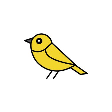 Common Yellowthroat bird looks icon vector. AI generated image. Clipart cartoon deisgn icon clipart