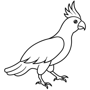 Corella bird walks icon vector. AI generated image. Clipart cartoon deisgn icon clipart