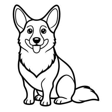 Corman Shepherd dog sits icon vector. AI generated image. Clipart cartoon deisgn icon clipart