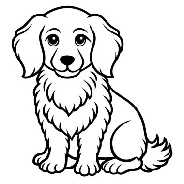 Coton De Tulear köpeği ikon vektörünü öğreniyor. Yapay zeka görüntü oluşturdu. Clipart çizgi film deisgn simgesi