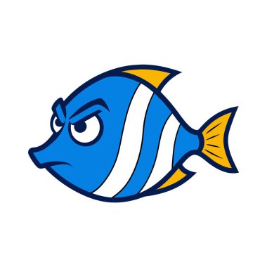 Danios fish dancing icon vector. AI generated image. Clipart cartoon deisgn icon clipart