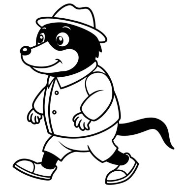 De Winton Mole walks icon vector. AI generated image. Clipart cartoon deisgn icon clipart