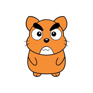 Dormouse mouse swims icon vector. AI generated image. Clipart cartoon deisgn icon clipart