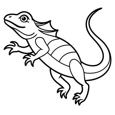 Draco Volans Lizard jumps icon vector. AI generated image. Clipart cartoon deisgn icon clipart