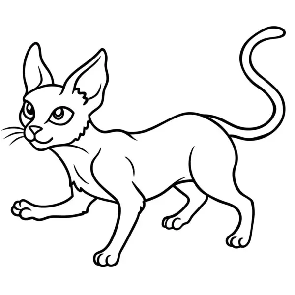 stock vector Devon Rex cat runs icon vector. AI generated image. Clipart cartoon deisgn icon