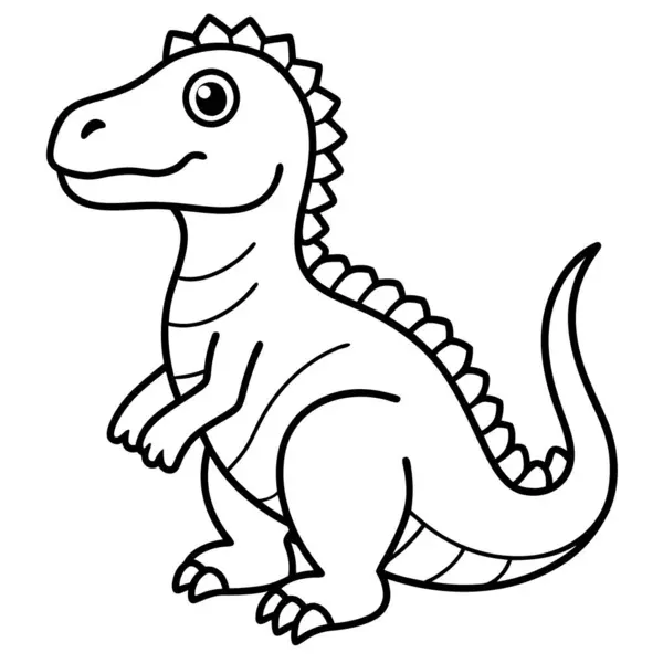 stock vector Dinosaur sits icon vector. AI generated image. Clipart cartoon deisgn icon