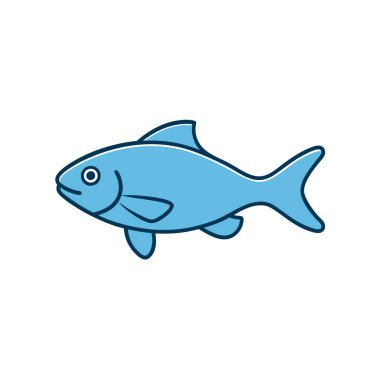 Flowerhorn Fish sleeps icon vector. AI generated image. Clipart cartoon deisgn icon clipart