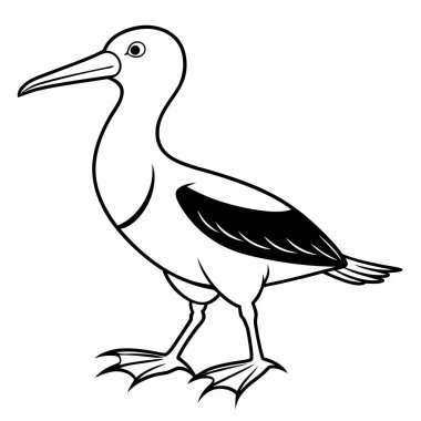 Frigatebird ikon taşıyıcısı. Yapay zeka görüntü oluşturdu. Clipart çizgi film deisgn simgesi