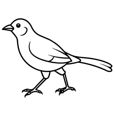 Galapagos Finch kuşu ikon taşıyıcısı. Yapay zeka görüntü oluşturdu. Clipart çizgi film deisgn simgesi