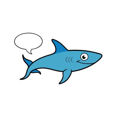 Galapagos Shark fish screams icon vector. AI generated image. Clipart cartoon deisgn icon clipart