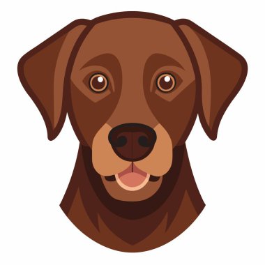 Chesapeake Bay Retriever köpeği Kawaii diye bağırıyor. Yapay zeka görüntü oluşturdu. Clipart çizgi film deisgn simgesi