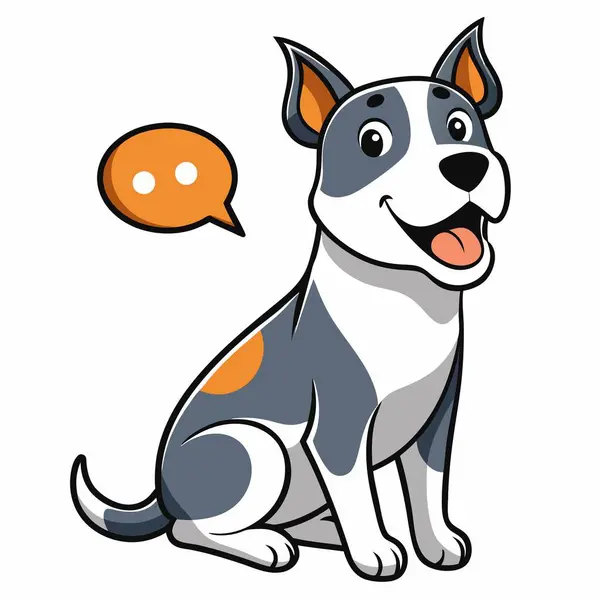 stock vector Cesky Terrier dog speaks kawaii. AI generated image. Clipart cartoon deisgn icon