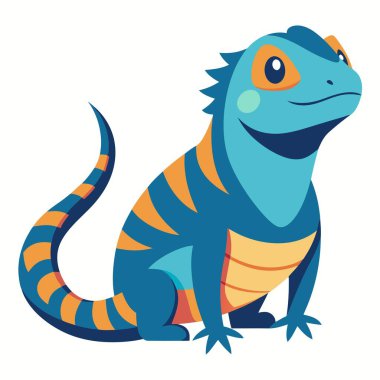 Chuckwalla iguana kawaii öğreniyor. Yapay zeka görüntü oluşturdu. Clipart çizgi film deisgn simgesi