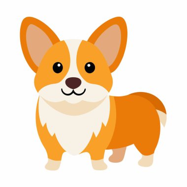 Corman Shepherd dog knocks kawaii. AI generated image. Clipart cartoon deisgn icon clipart