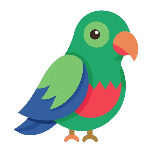 stock vector Common Green Magpie bird angry kawaii. AI generated image. Clipart cartoon deisgn icon