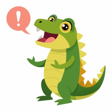 Cuviers Dwarf Caiman speaks kawaii. AI generated image. Clipart cartoon deisgn icon clipart