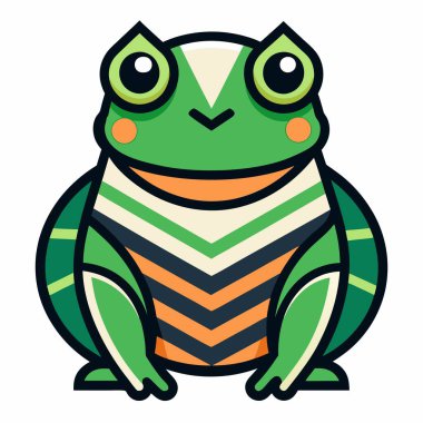 Darwin Frog, kawaii oynuyor. Yapay zeka görüntü oluşturdu. Clipart çizgi film deisgn simgesi