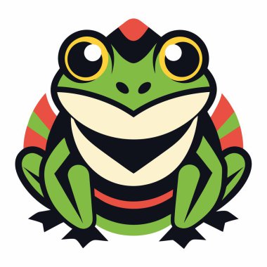 Darwins Frog screams kawaii. AI generated image. Clipart cartoon deisgn icon clipart