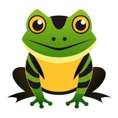 Darwins Frog speaks kawaii. AI generated image. Clipart cartoon deisgn icon clipart