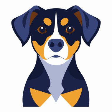 Entlebucher Mountain Dog stay kawaii. AI generated image. Clipart cartoon deisgn icon clipart