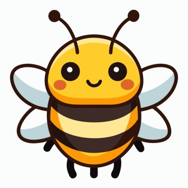 Furrow Bee screams kawaii. AI generated image. Clipart cartoon deisgn icon clipart