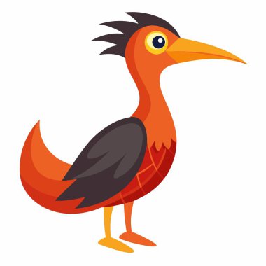 Galapagos Lava Heron Bird haykırıyor: kawaii. Yapay zeka görüntü oluşturdu. Clipart çizgi film deisgn simgesi