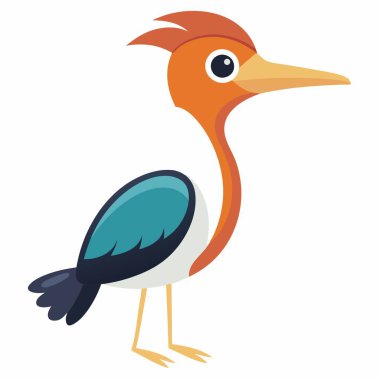 Galapagos Lava Heron Bird dans ediyor. Yapay zeka görüntü oluşturdu. Clipart çizgi film deisgn simgesi