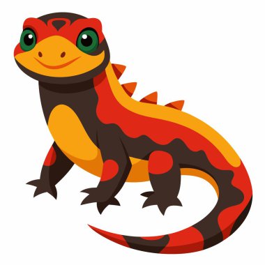 Galapagos Lav Kertenkelesi kawaii 'ye gider. Yapay zeka görüntü oluşturdu. Clipart çizgi film deisgn simgesi