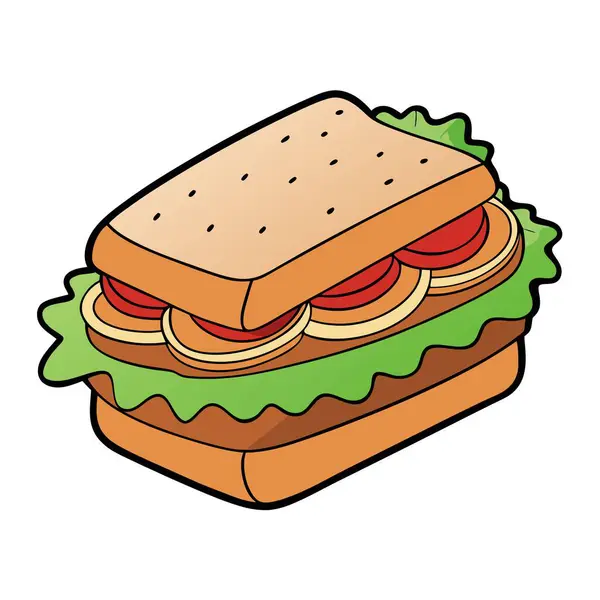 stock vector Bacon-Lettuce-Toma Twist: The Ultimate Turkey Club Sandwich Revelation. AI generated. Vector icon