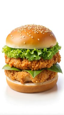 Karşı konulmaz Zinger Burger PNG: Çıtır Tavuk İkramının Tatmin Edici Görseli - Zinger Burger PNG, Zinge. Yapay zeka fotoğraf üretti. 4 bin. HD Resim Arkaplanı