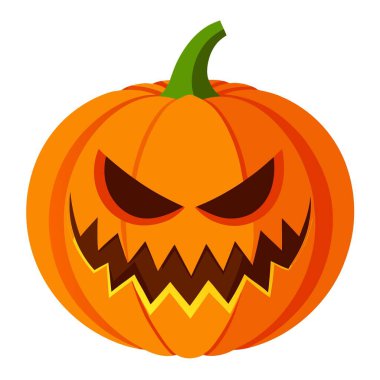 Cadılar bayramı balkabağı gibi bir şey. Kötülükle Jack O Lantern. Yapay zeka üretildi. Vektör simgesi