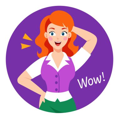 Photo of glad positive irish woman wear stylish clothes two arms . AI generated. Vector icon clipart