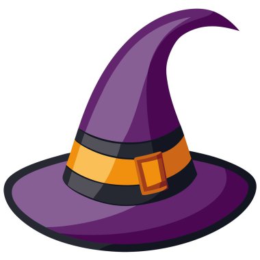 Witchs hat isolated on a transparent background. . AI generated. Vector icon clipart