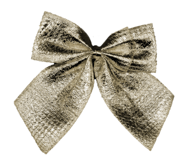 Şeffaf bir arkaplanda noel yayı