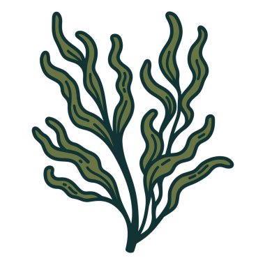 Çeşitli tasarım ve ürün ihtiyaçları için kullanılabilen yosun çizimleri.